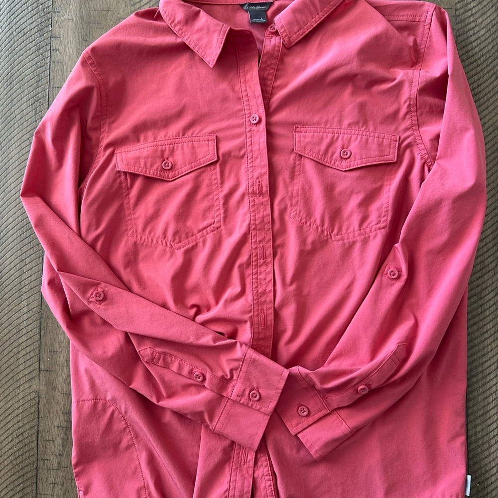 Eddie Bauer Men's Coral Button-Down Shirt